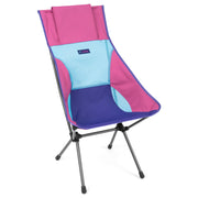 Helinox Sunset Chair front view showing tall back and side pockets for comfortable storage