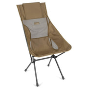 Helinox Sunset Chair front view showing high-back support and portability benefit