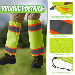 Hercicy gaiter worn by runner demonstrating improved night visibility