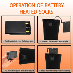 Hettluo socks worn while hiking providing reliable outdoor warmth