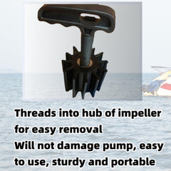 Heurofosh close-up of 3/4"-16mm threads for precise Sherwood impeller fit