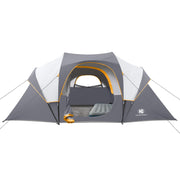 HG front view of family dome tent showing full-size entrance and porch benefit shelter