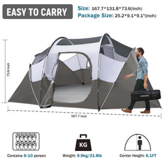 HG HIKERGARDEN interior with mattresses illustrating spacious sleep capacity