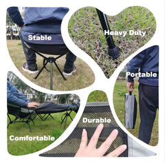 HI SUYI folded stool inside nylon carry bag demonstrating compact transportability