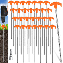 Hicarer orange stakes front packaging showing 20-piece kit and driver, reliable supply