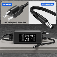 HIENADTOR illuminated LED indicator on adapter confirming power and making it easy to spot
