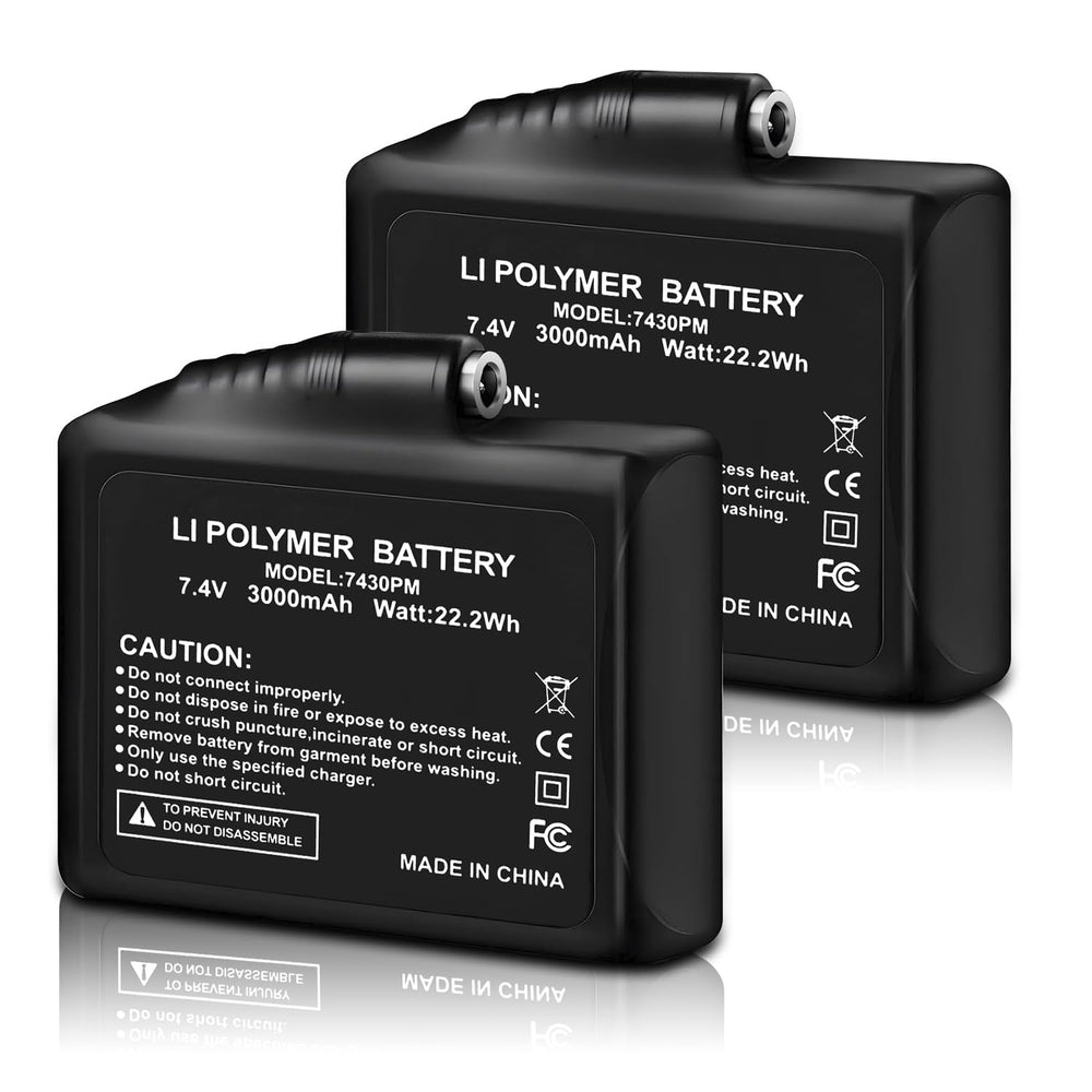 HIFIDECKY front view of two batteries showing compact design and reliable power