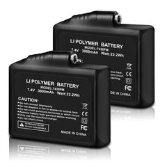 HIFIDECKY front view of two batteries showing compact design and reliable power