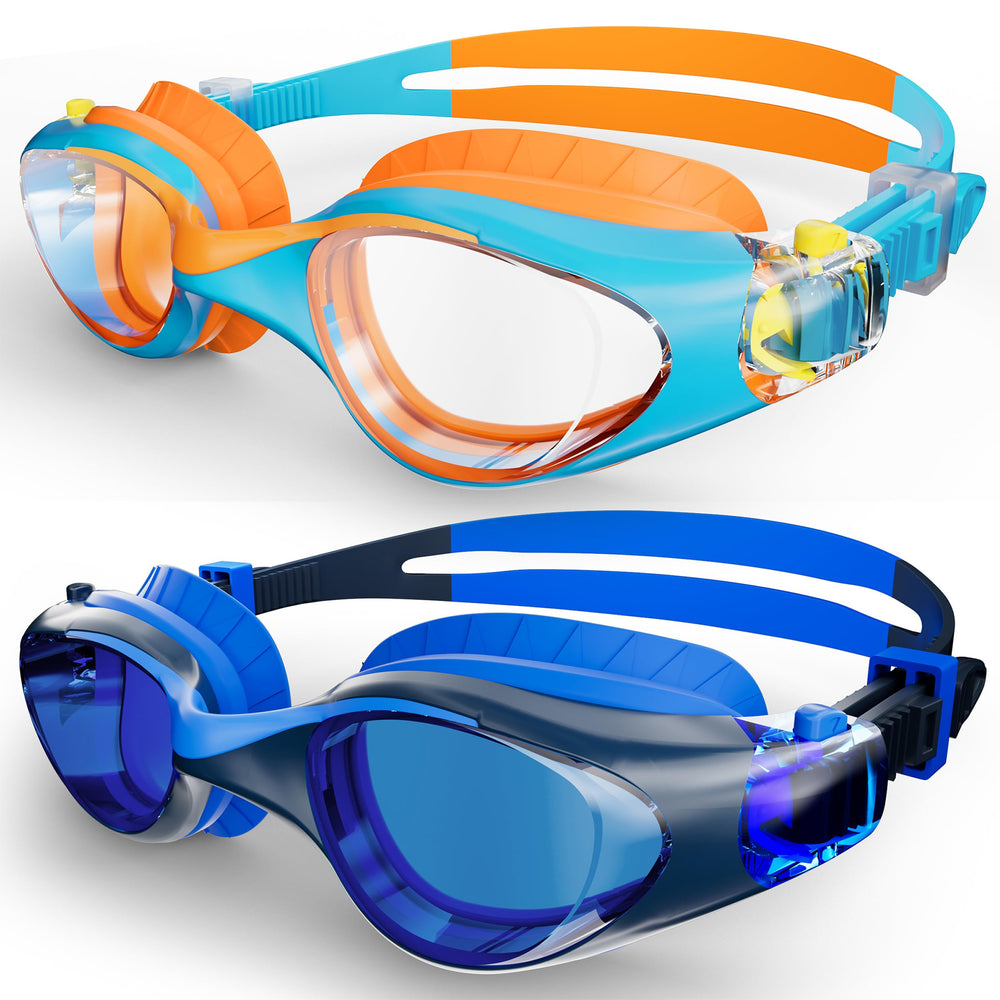HIGAHY front view of goggles showing colorful frame and lenses benefiting identification