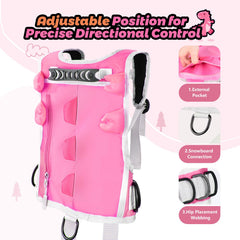Hikeen adjustable leash demo with caregiver holding child for controlled guidance