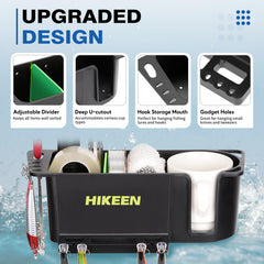 Hikeen mounted on a kayak rail illustrating universal fit and secure attachment benefit