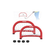 Hikeen front view of mini hockey goal showing durable build and portable practice use