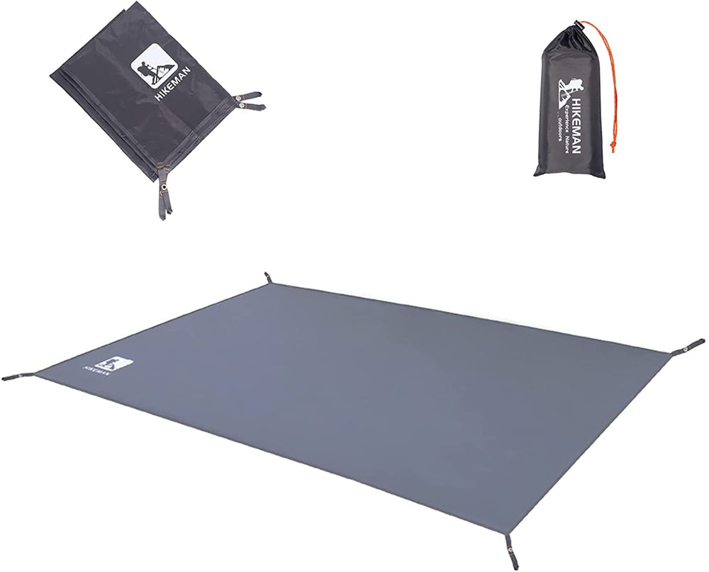 HIKEMAN front view of full tarp showing size and waterproof surface benefit