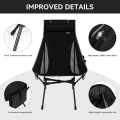 Hikero chair set up at a campsite demonstrating portability and easy setup