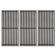 Hisencn front view of three cast iron grates showing full replacement fit and durability