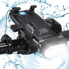 HITASTAR front view mounted on handlebar showing bright beam and secure fit