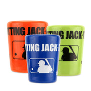 Hitting Jack-It front packaging showing three-weight set boosting training convenience