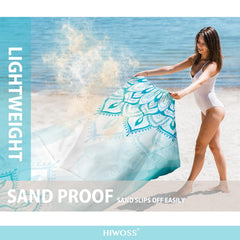 Hiwoss blanket underside showing water-resistant backing to keep moisture out