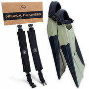 Ho Stevie! front packaging showing padded fin savers and benefits