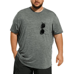 HOdo front view of big and tall swim shirt showing roomy fit and coverage