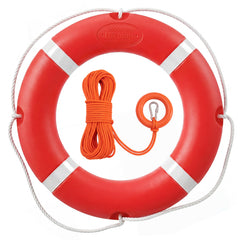 HOENCRAFT front view of 23 inch life preserver ring shows durable build and easy grab