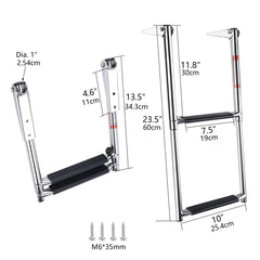 Hoffen extended ladder side profile demonstrating reach and stable steps