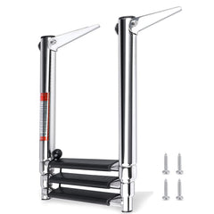 Hoffen ladder folded compact on deck demonstrating easy storage and neat stowage