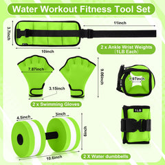 Hollowfly EVA foam dumbbell close-up showing grip and buoyant foam benefit