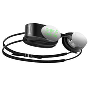 Holoswim front view of goggles showing HUD display and sleek frame for clear metrics