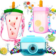 Honeydak front view of three bottles showing playful designs and colors, great for gifting