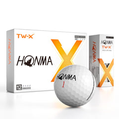 Honma TW-X front packaging showing a dozen balls and product branding for premium performance