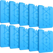 Hoolerry front view of light blue large ice pack showing size and flat shape for efficient cooling