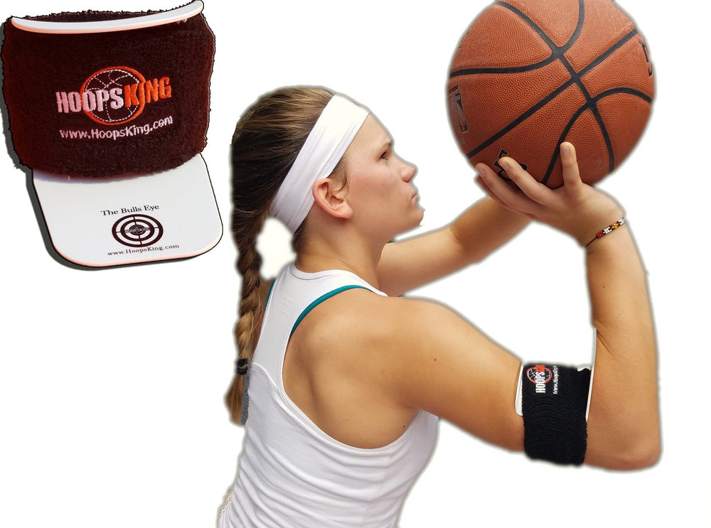 HOOPSKING BullsEye front view showing shape and 90° elbow stop for consistent form