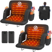 HOPERAN front view of 23in heated stadium seat showing padding and back support for comfort