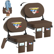 HOPERAN front view of padded bleacher chair showing comfort and support