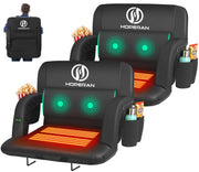 HOPERAN front view showing 25in heated padded seat for warm comfort