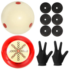 Hordolry front view of two cue balls showing kit and benefits