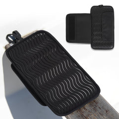Hornet Watersports front view of the black seat pad showing compact comfort