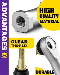 HOWBOW driver side tie rod close-up showing threads for secure fit
