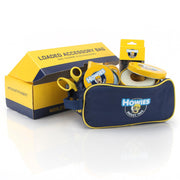 Howies accessory bag front view showing compact, travel-ready design and durable zipper