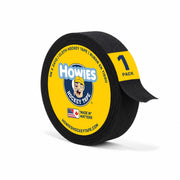 Howies black cloth tape roll front view showing professional packaging and durability