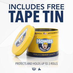 Howies tape applied to blade edge showing clean application and easy removal