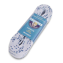 Howies waxed white skate lace front view showing clean finish and reliable fit