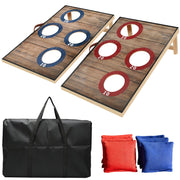 HQGZQL front view of wooden boards showing ready-to-play setup and portability