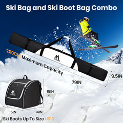 Hsmihair boot bag front pockets visible for helmets and goggles storage benefit