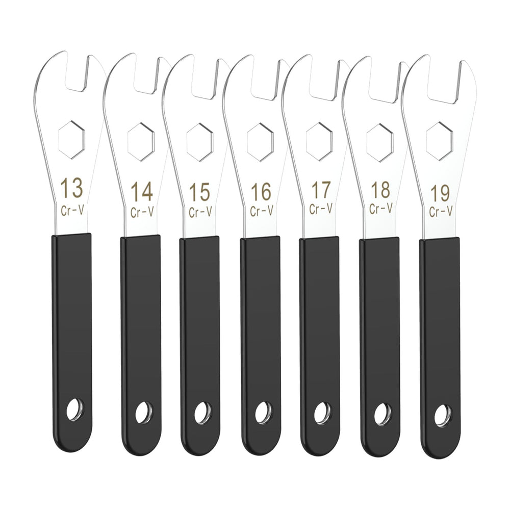 HUBAKO front packaging showing full 7-piece wrench set and sizes for clear identification