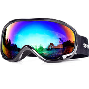 HUBO SPORTS front view of BBPGreen goggles showing full coverage and clear field