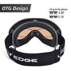 HUBO SPORTS goggles fitted over prescription glasses demonstrating OTG convenience