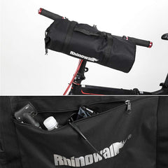 HUNTVP bag with a folding bike inside demonstrating secure transport