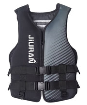 huraty front view of swim jacket showing sleek fit and quick-dry benefit